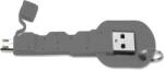4smarts Кабел тип ключодържател за всички устройства с MicroUSB (8.5 см) - 4smarts Basic KeyLink MicroUSB Cable (сив)