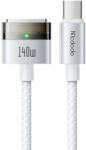 Mcdodo Mагнитен захранващ кабел за MacBook Pro 14 (2021-2025), MacBook Pro 16 (2021-2024), MacBook Air 13 (2021-2025), MacBook Air 15 (2023-2025) - Mcdodo USB-C to Magsafe 3 Charge Cable 140W (200 см) (бял) 