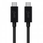 Belkin USB-C към USB-C кабел за устройства с USB-C порт (100 см) - Belkin USB-C 3.1 to USB-C 100W Cable (черен) (F2CU052bt1M-BLK)