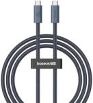 Baseus Здрав USB4 кабел с въжена оплетка за устройства с USB-C порт (100 см) - Baseus Flash USB4 USB-C to USB-C Fast Charging Cable 240W (черен) (CB000068)