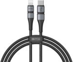 Baseus MFI сертифициран USB-C към Lightning кабел за Apple устройства с Lightning порт (120 см) - Baseus BMX Double-Deck USB-C to Lightning Cable PD 18W (черен) (CATLSJ-AG1)