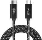 INVZI Здрав USB4 кабел с въжена оплетка за устройства с USB-C порт (100 см) - INVZI USB4 USB-C to USB-C Fast Charging Cable 240W (черен) (AAQBH)
