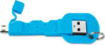 4smarts Кабел тип ключодържател за всички устройства с MicroUSB (8.5 см) - 4smarts Basic KeyLink MicroUSB Cable (син)