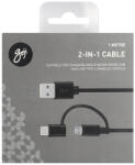 Goji Универсален кабел с MicroUSB и USB-C конектори (100 см) (черен) - Goji 2-in-1 microUSB to USB-C Cable (GOJ2IN1TYPEC1MCABBLABLACK)