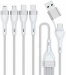 4smarts Универсален USB-C кабел с Lightning, microUSB и USB-C конектори (120 см) - 4smarts 4-in-2 Multi-Charging USB Cable (бял) (541024)