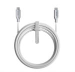 Nomad Здрав кевларен USB-C към USB-C кабел за MacBook и устройства с USB-C порт (150 см) - Nomad Kevlar USB-C to USB-C Charging Cable 240W (бял) (NM014674858)