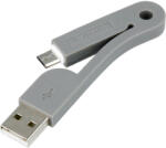4smarts Компактен сгъваем microUSB кабел за мобилни устройства с microUSB вход - 4smarts FoldLink Micro-USB Cable (сив)
