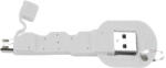 4smarts Кабел тип ключодържател за всички устройства с MicroUSB (8.5 см) - 4smarts Basic KeyLink MicroUSB Cable (бял)