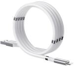 REMAX Здрав кабел с вграден магнитен органайзер за Apple устройства с Lightning порт (100 см) - Remax Self Organizing Magnetic Lightning Cable RC-125i (бял) (RC-125i)