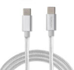 4smarts USB-C към USB-C кабел за устройства с USB-C порт (100 см) - 4smarts RapidCord USB-C to USB-C Data Cable 50W (бял) (4S468488)
