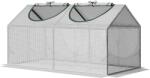 Outsunny Mini Sera Outsunny pentru Plante, Legume, Fructe, cu 2 Ferestre, Design Portabil 119x60x60cm, Alb | Aosom Romania (845-368V03WT)