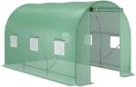 Outsunny Seră de Grădină cu Ferestre, Ușă și Acoperiș Rotunjit din PE și Fier, 3.5x2x2 m, Verde | Aosom Romania (845-014)