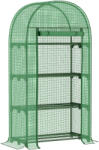 Outsunny sera de gradina, pentru plante, legume , fructe, protectia plantelor 80x49x160cm, verde | Aosom Romania (845-607V01)