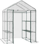 Outsunny sera de gradina, sera pentru plante, legume, fructe 143x143x195cm, transparenta | Aosom Romania (01-0472)