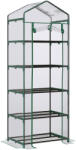 Outsunny Mini Sera de Gradina si Terasa cu 5 Etajere pentru Plante Gradina de Legume, fructe, ierburi din Otel si PVC, 69x49x193cm Outsunny | Aosom Romania (845-383V01)