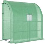 Outsunny Sera de Perete pentru legume, fructe, plante din Otel si PE, protectie plante 200x100x213cm | Aosom Romania (845-304V04GN)