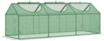 Outsunny Mini sera gradina pentru plante, legume, fructe cu 3 ferestre tip rulou si protectie PE Anti-UV, verde 180x60x60cm Outsunny | Aosom Romania (845-368V05)