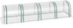 Outsunny Sera tip tunel Outsunny din otel si folie PVC impermeabila si anti-UV, verde inchis/transparenta 395x100x80cm | Aosom Romania (845-234V03CR)