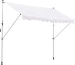 Outsunny Copertina de Perete cu Stâlpi de Sprijin, Protecție UV, Alba, 300x150 cm | Aosom Romania (840-183WT)