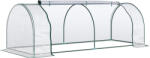 Outsunny Sera de gradina, cadru din otel, PVC, Verde si transparent 250x100x80cm | Aosom Romania (845-305)