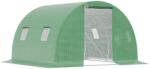 Outsunny Sera de gradina si legume cu protectie din PE, Sera pentru plante cu usa si ferestre cu strangere tip rulou, 3x3x2m, verde | Aosom Romania (845-619)