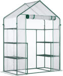 Outsunny Sera de Gradina sera pentru plante, legume, fructe din PE Impermeabila si Anti UV, 142x73x195cm, Verde | Aosom Romania (845-139V01)