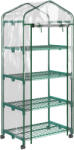 Outsunny Sera verticala pentru plante cu rastel cu 4 rafturi, sera din otel si PVC alb pentru balcon si terasa, 69x50x165cm | Aosom Romania (845-228V04TP)