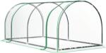 Outsunny Tunel de oțel pentru grădină cu seră și capac din PVC, 200x100x80 cm, transparent și verde | Aosom Romania (845-305V02)