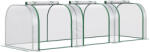 Outsunny Seră Tip Tunel pentru Plante și Flori, cu Ușă și Fermoar, 295x100x80 cm, Transparent | Aosom Romania (845-234V04CR)
