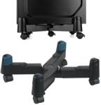 Procart Suport mobil pentru unitate PC, ajustabil 8-25 cm, 4 roti pivotante, negru (CDLZ-401) - cartuseria