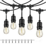 Kobi Garland BAJA LED fényfüzér szett 10x1W 10m E27 Kobi Design, 2700K, meleg fehér, 500lm, CRI≥80, IP44, KOBI-002218 (KOBI-002218)