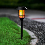Modee LED szolár napelemes leszúrható flame, 1800K, műanyag, IP44, Modee, ML-GS038 (ML-GS038)