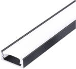 Kobi Felületre szerelhető LED profil szett P01 opál fedlappal 2000 mm fekete, KOBI-004628 (KOBI-004628)