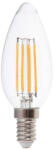 V-TAC LED izzó átlátszó filament gyertya alakú E14, 6w, 3000K, meleg fehér, 600lm, 300°, CRI>80, V-TAC, 217423 (217423)