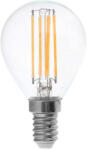 V-TAC LED izzó átlátszó filament Clear gömb alakú E14, 4w, 3000K, meleg fehér, 400lm, 300°, CRI>80, V-TAC, 214300 (214300)