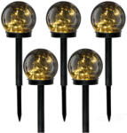 Kobi Napelemes LED GLOBE leszúrható kerti lámpa 3000K IP44 5 db-os LED2B csomag, meleg fehér, CRI≥70, KOBI-002238 (KOBI-002238)