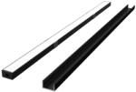 Ledline PRIME felületre szerelhető LED profil szett fekete - opál fedlappal, rögzítőkkel és végzárókkal, LED line, LL-203631 (LL-203631)