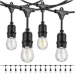 Kobi Garland MIMOSA LED fényfüzér szett 20m 20x1W E27 20W, 2700K, meleg fehér, 1000lm, CRI≥80, IP44, KOBI-002325 (KOBI-002325)