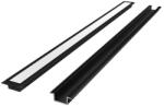 Ledline PRIME süllyeszthető alumínium LED profil szett, 3m, fekete, opál fedlappal, LED line, LL-218079 (LL-218079)