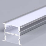 V-TAC LED szalag profil, ezüst/fehér fedő, 2000mm, V-TAC, 23175 (23175)
