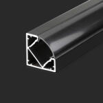 V-TAC LED szalag profil, fekete/fekete fedő, 2000mm, V-TAC, 2877 (2877)