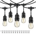 Kobi Garland BAJA LED fényfüzér szett 15x1W 15m E27 Kobi Design, 2700K, meleg fehér, 500lm, CRI≥80, IP44, KOBI-002220 (KOBI-002220)