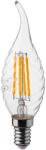 V-TAC LED izzó átlátszó filament gyertya alakú E14, 4w, 4000K, természetes fehér, 400lm, 300°, CRI>80, V-TAC, 214431 (214431)