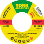 York 125x1.6x22.23mm a60tbf inox vágókorong, t41 yrk2304810k