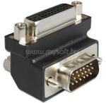Delock DVI 24+5 pin anya > VGA 15 pin apa adapter, 90 forgatott (DL65425) (DL65425)
