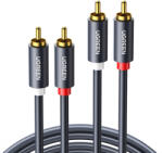 UGREEN kábel 2RCA (Cinch) 2RCA (Cinch) 1, 5 m (fekete) (10517) - scom