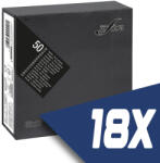 INFIBRA szalvéta 33x33cm fekete 2 rétegű 50 lap/csomag (18 csomag) (I0334-KARTON)