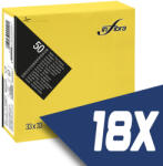 INFIBRA szalvéta 33x33cm citromsárga 2 rétegű 50 lap/csomag (18 csomag) (I0729N-KARTON)