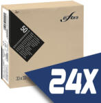 INFIBRA szalvéta 33x33cm greige 2 rétegű 50 lap/csomag (24 csomag) (I0732-KARTON)