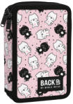 DERFORM Penar echipat cu 2 fermoare Derform BackUP 6 DW 32, Motiv Pink Kitties (PB6DW32) Penar
